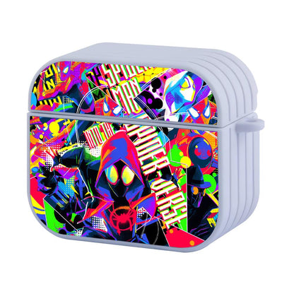 Spiderman Face in Another Universe Apple Airpods 4 Case White