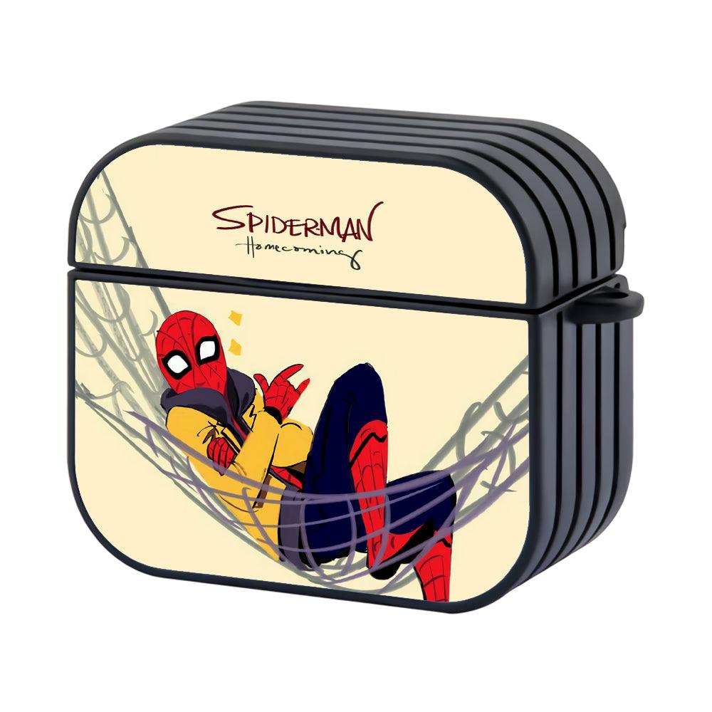 Spiderman Hammock and Relax Apple Airpods 4 Case Black