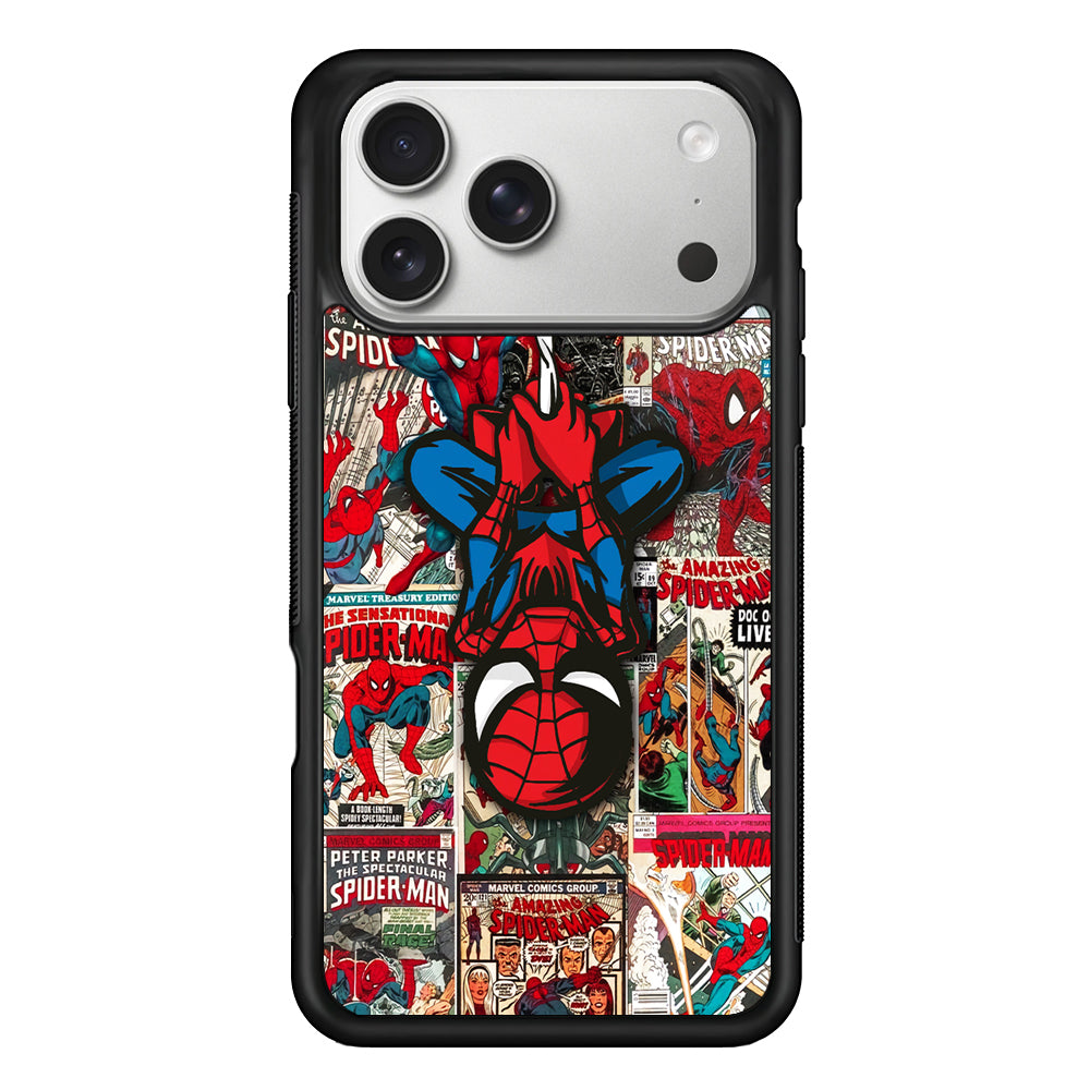 Spiderman Hanging Mode iPhone 17 Pro Max Case