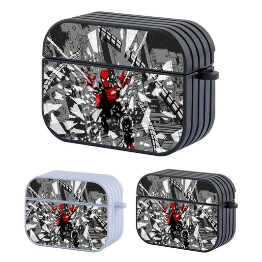 Spiderman Hold on to the Netting Rope Apple Airpods Pro 3 Case-Carneyforia