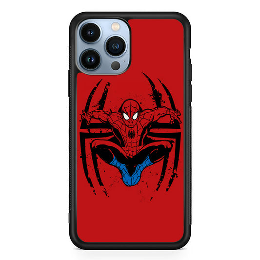 Spiderman Jump And Logo iPhone 13 Pro Max Case