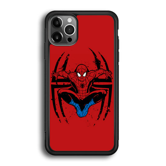 Spiderman Jump And Logo iPhone 12 Pro Max Case