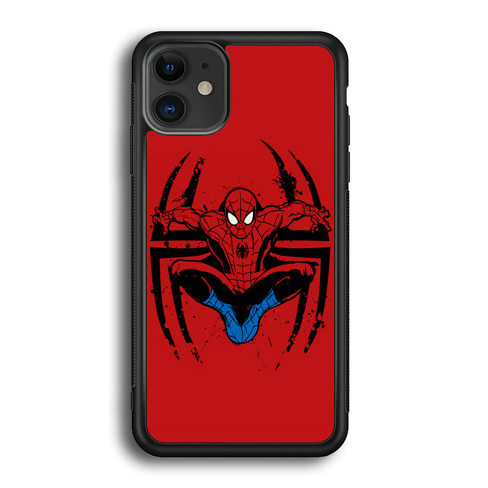 Spiderman Jump And Logo iPhone 12 Case