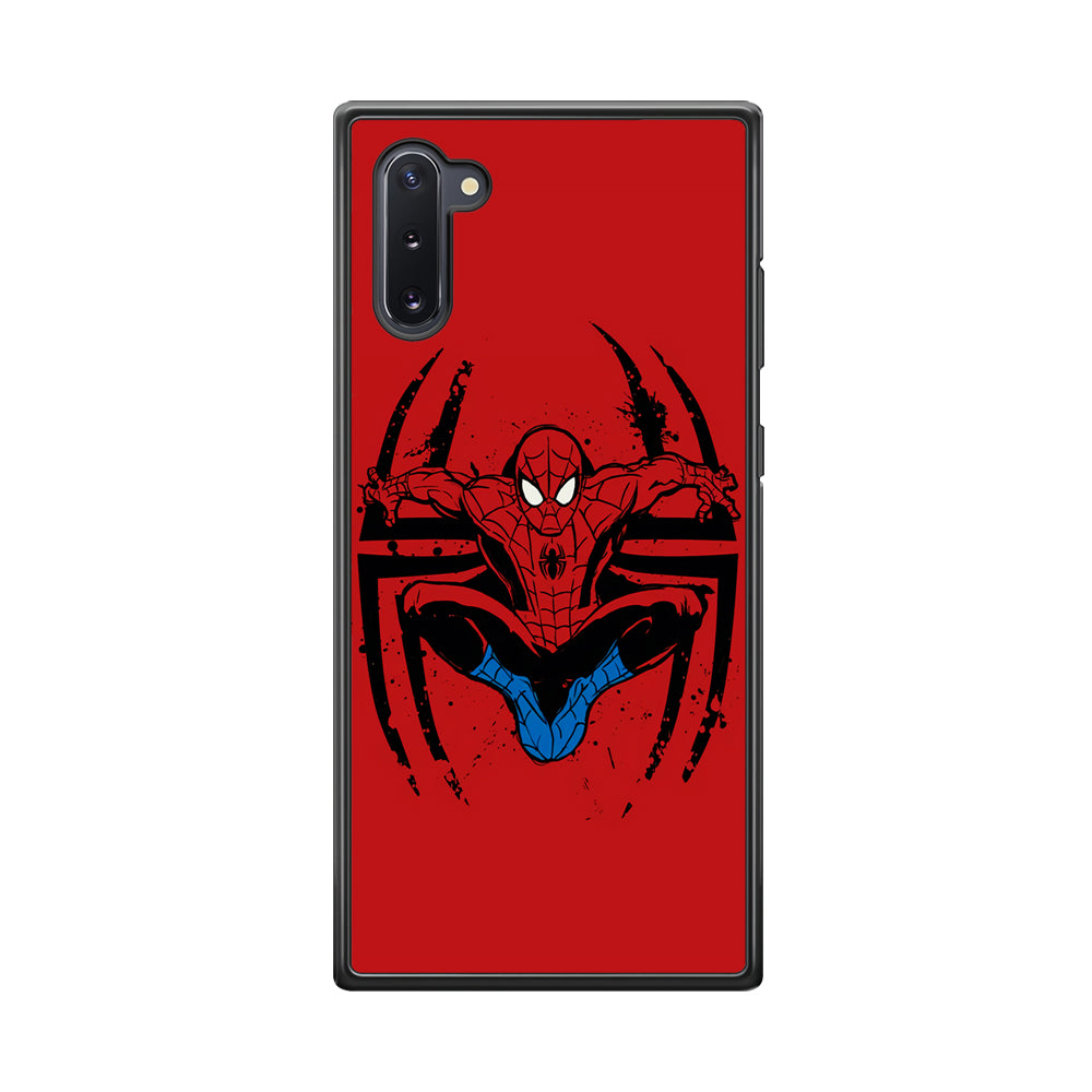 Spiderman Jump And Logo Samsung Galaxy Note 10 Case