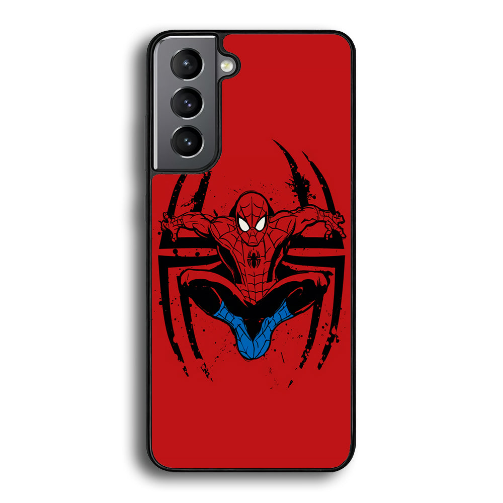 Spiderman Jump And Logo Samsung Galaxy S21 Plus Case