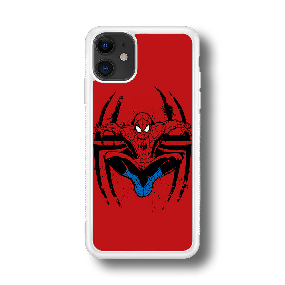 Spiderman Jump And Logo iPhone 11 Case