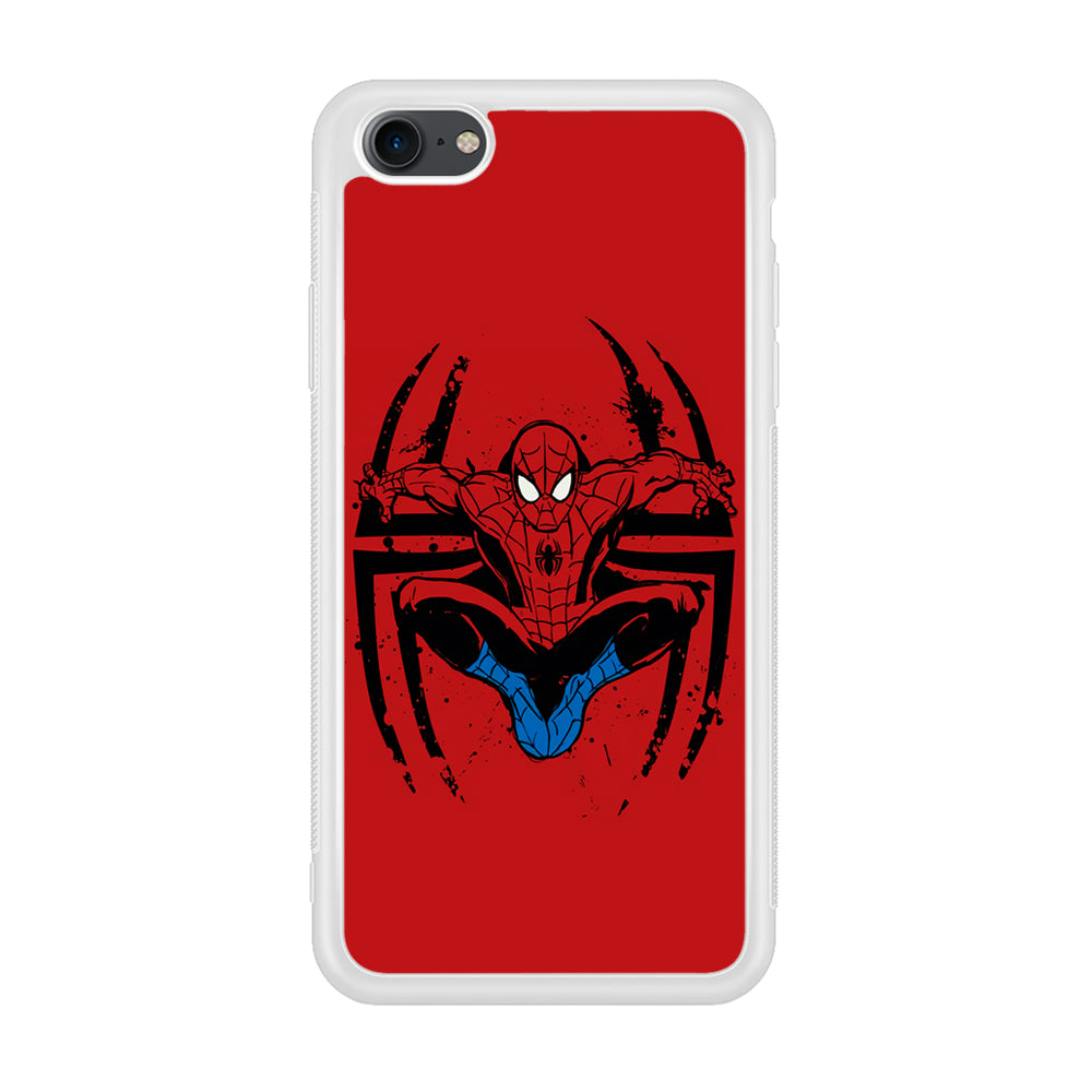 Spiderman Jump And Logo iPhone 8 Case