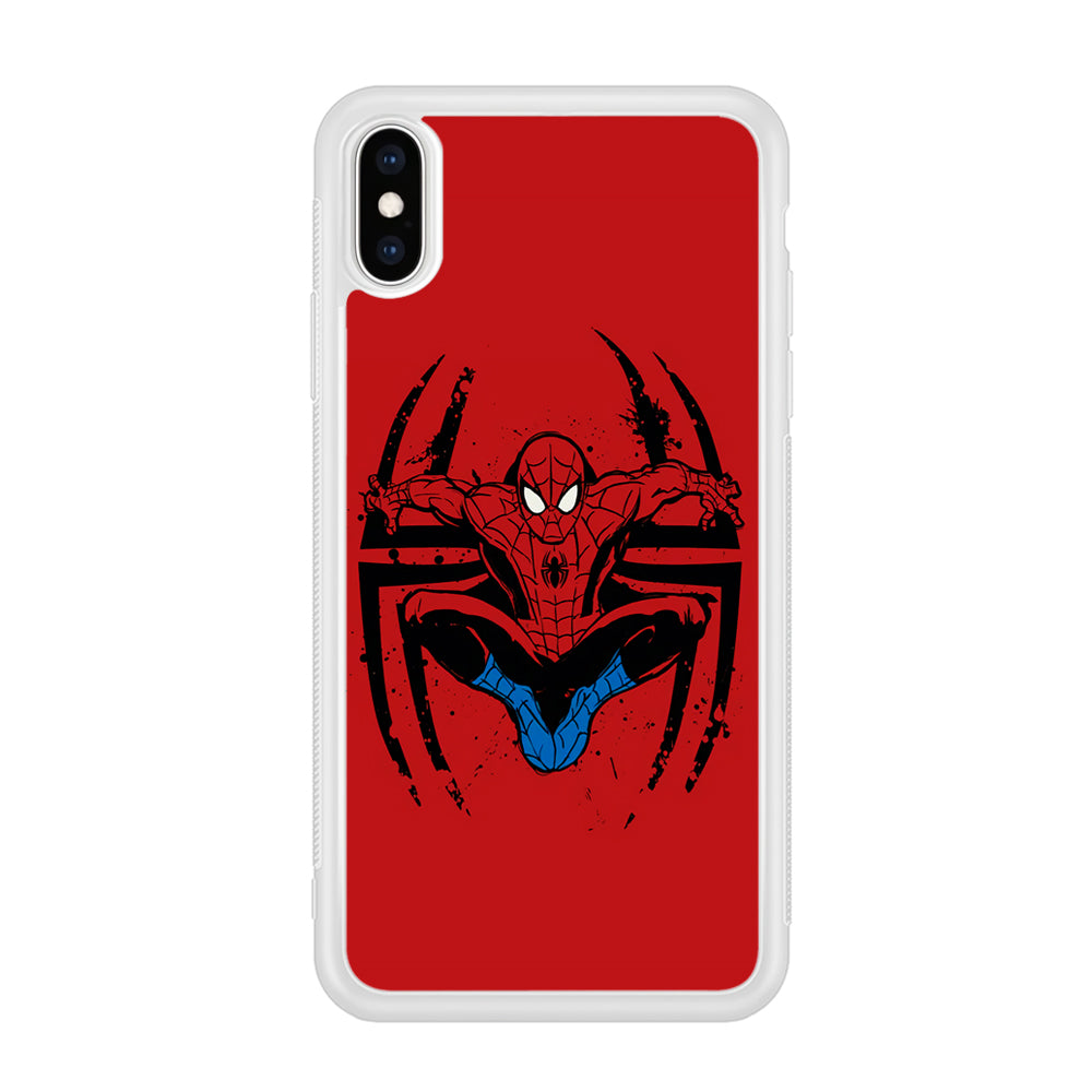 Spiderman Jump And Logo iPhone XS Case