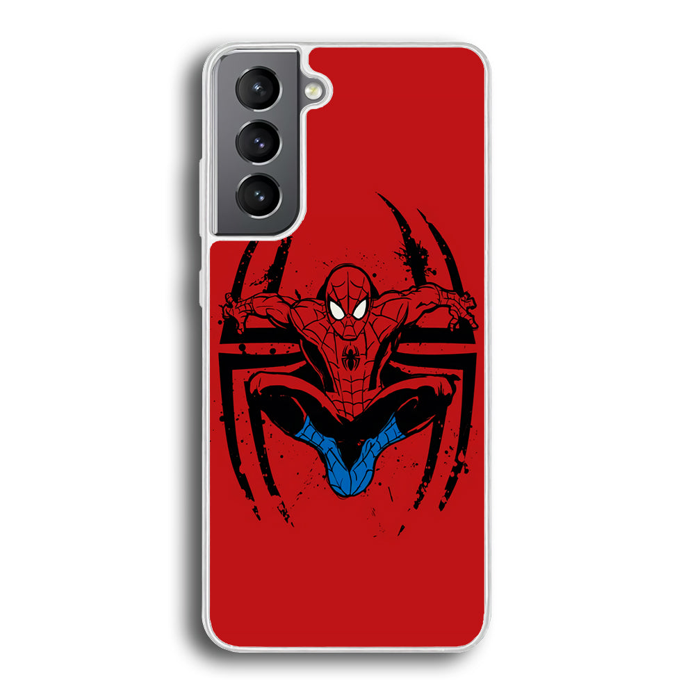 Spiderman Jump And Logo Samsung Galaxy S21 Plus Case