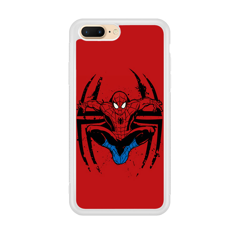 Spiderman Jump And Logo iPhone 8 Plus Case