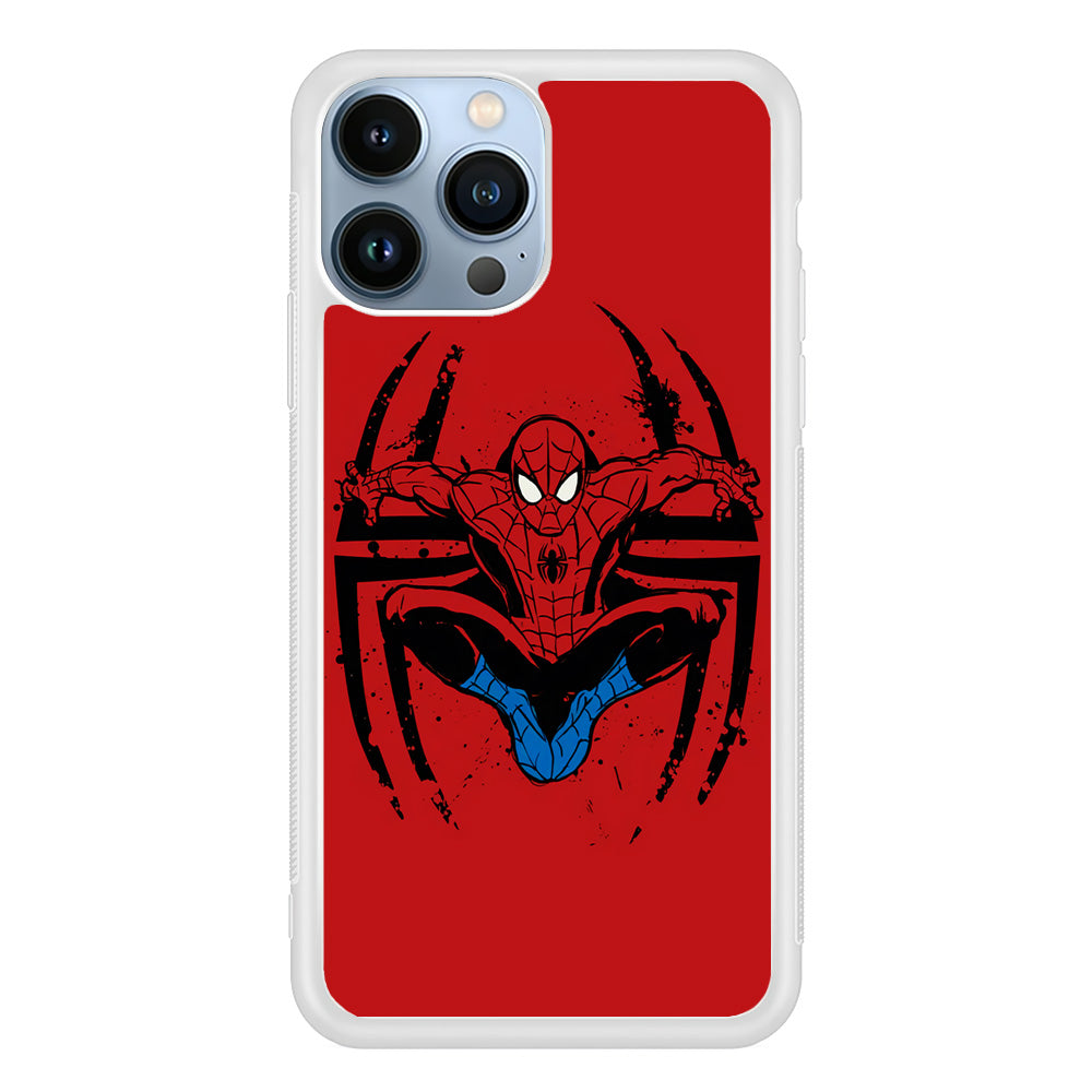 Spiderman Jump And Logo iPhone 13 Pro Max Case