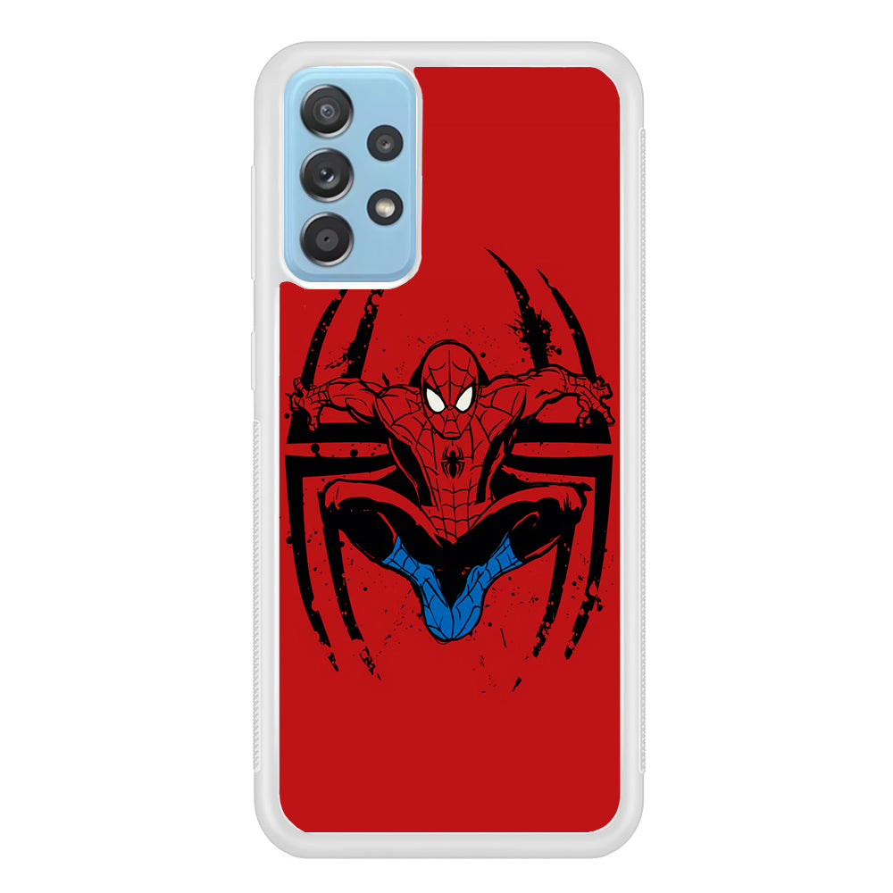 Spiderman Jump And Logo Samsung Galaxy A72 Case