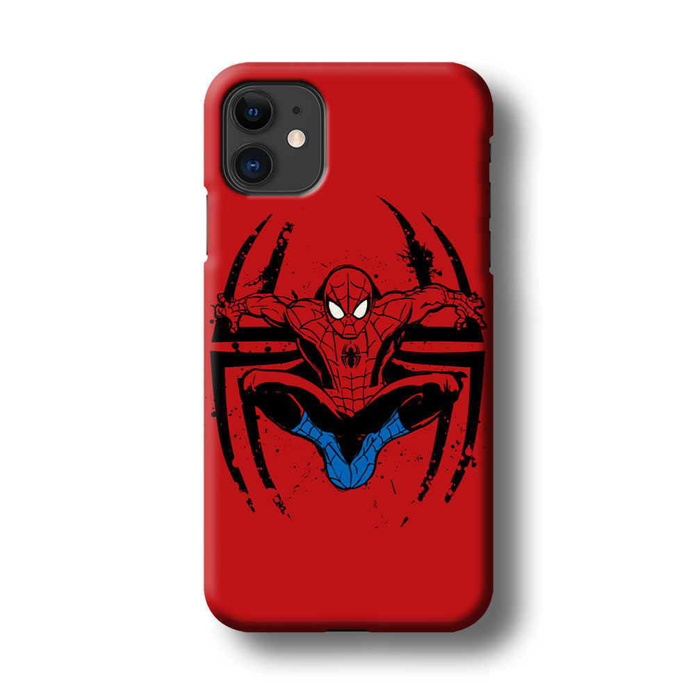 Spiderman Jump And Logo iPhone 11 Case