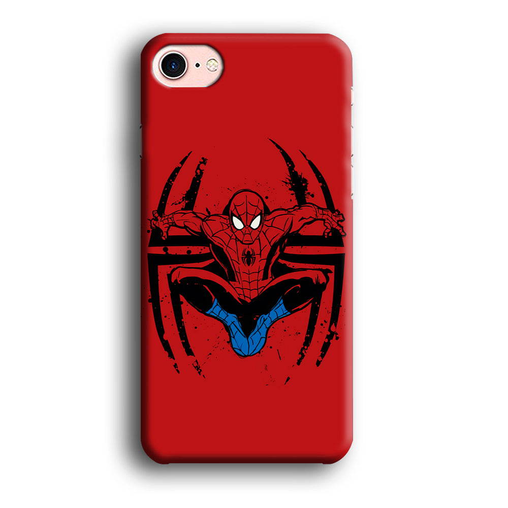 Spiderman Jump And Logo iPhone 8 Case