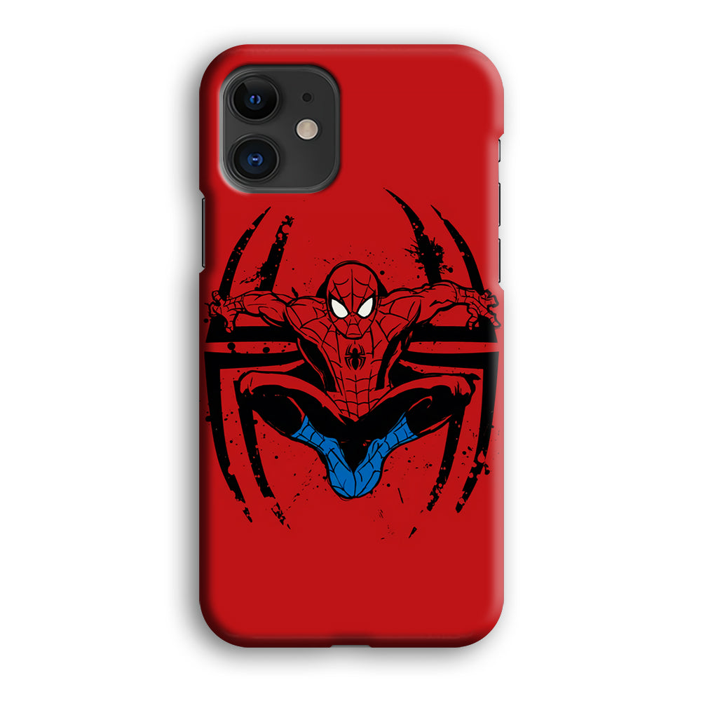 Spiderman Jump And Logo iPhone 12 Case