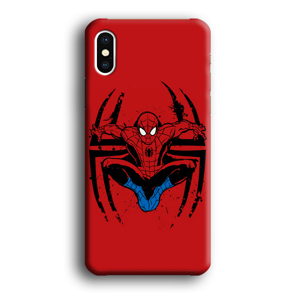 Spiderman Jump And Logo iPhone XS Case