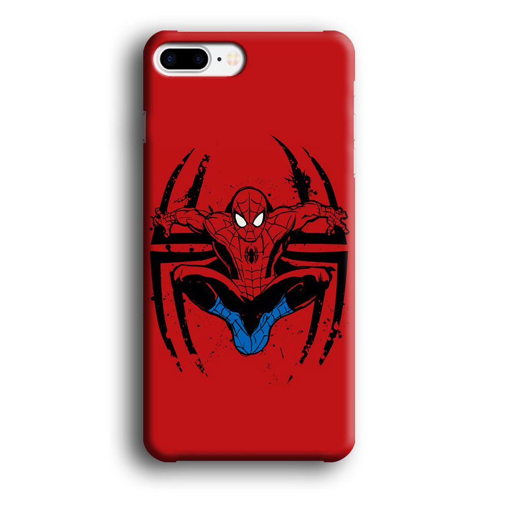 Spiderman Jump And Logo iPhone 8 Plus Case