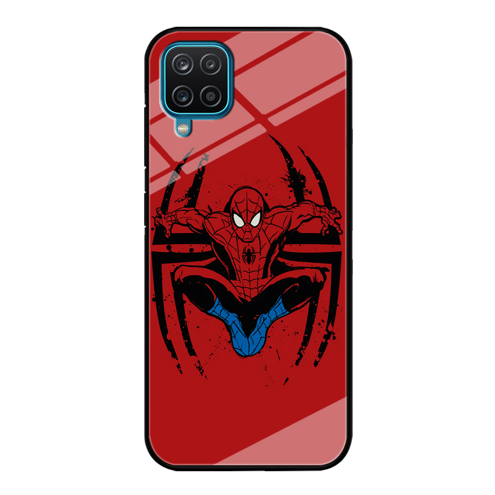 Spiderman Jump And Logo Samsung Galaxy A12 Case