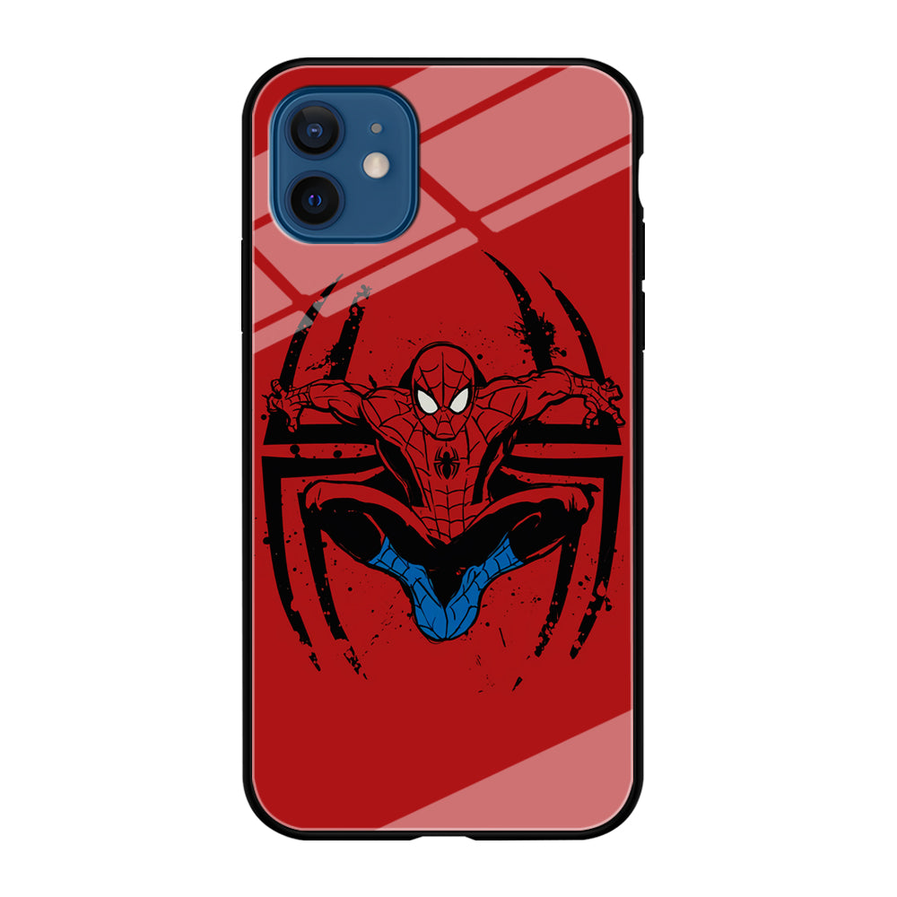 Spiderman Jump And Logo iPhone 12 Case