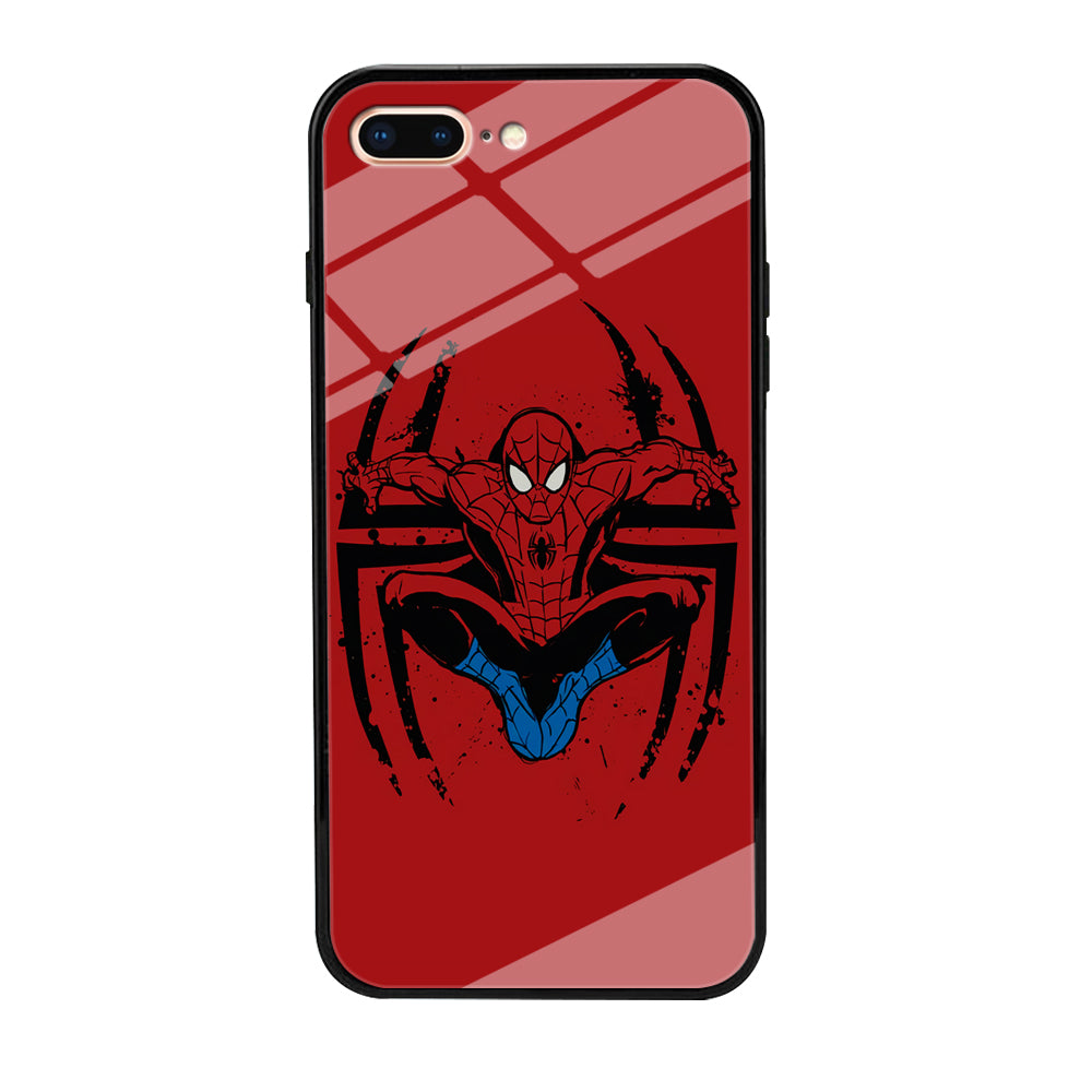 Spiderman Jump And Logo iPhone 8 Plus Case