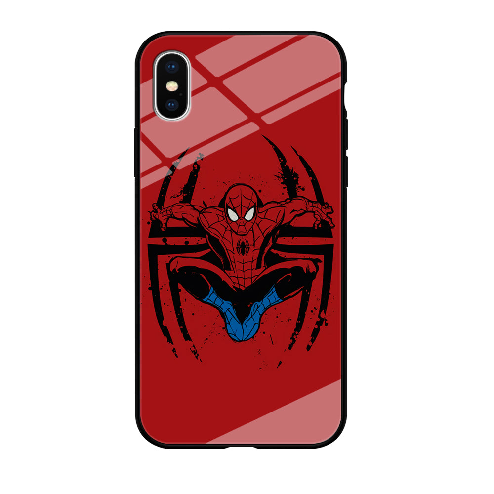 Spiderman Jump And Logo iPhone XS Case