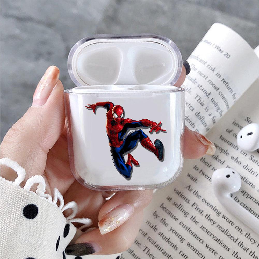 Spiderman Jump Style Apple Airpods Clear Case