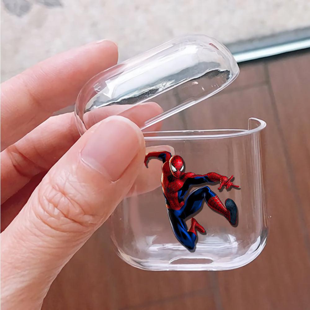 Spiderman Jump Style Apple Airpods Clear Case