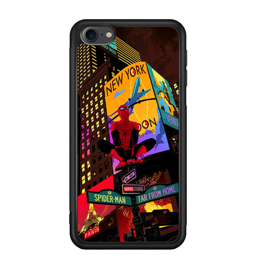 Spiderman Landscape of Night Town iPod Touch 6 Case