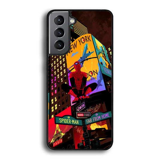 Spiderman Landscape of Night Town Samsung Galaxy A15 Case - Carneyforia