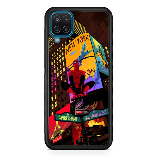 Spiderman Landscape of Night Town Samsung Galaxy A12 Case