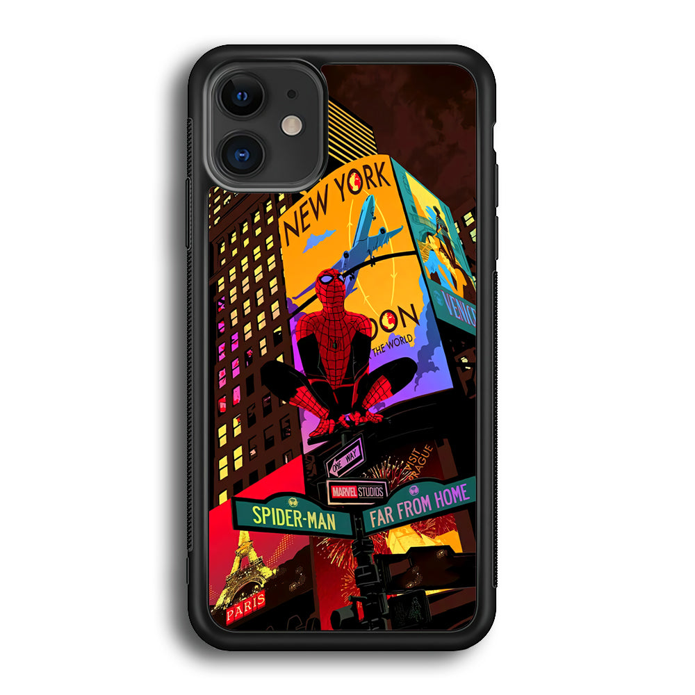 Spiderman Landscape of Night Town iPhone 12 Case