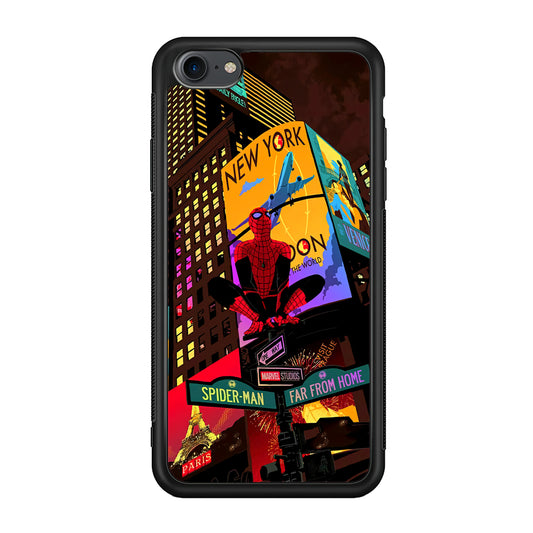 Spiderman Landscape of Night Town iPhone 7 Case