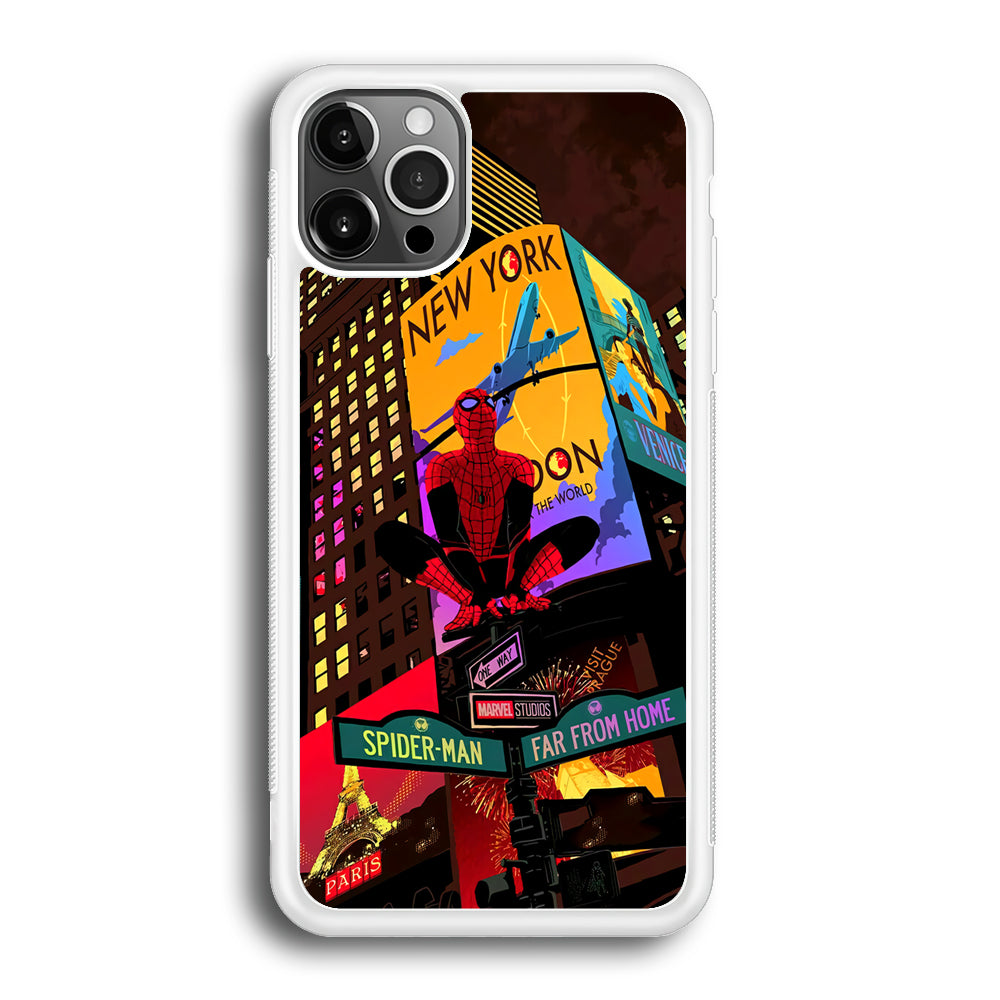 Spiderman Landscape of Night Town iPhone 12 Pro Max Case