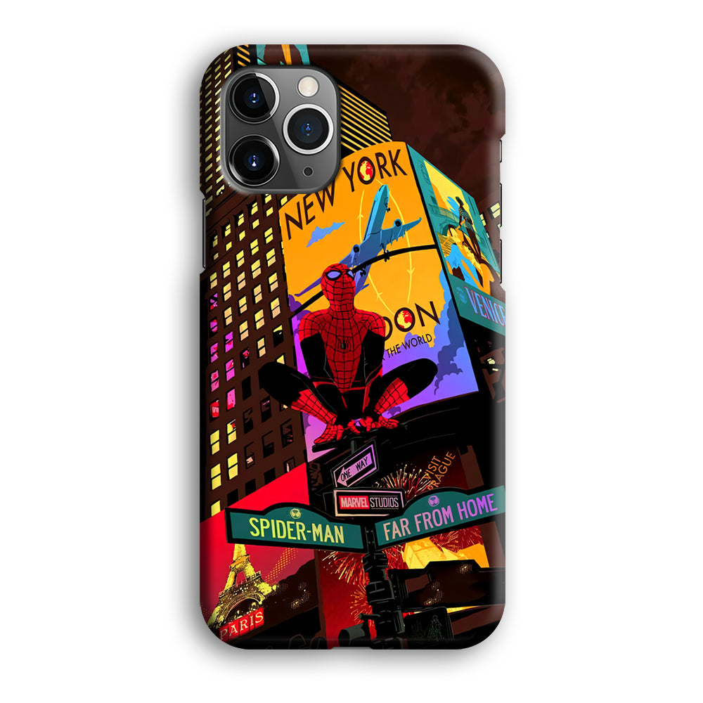 Spiderman Landscape of Night Town iPhone 12 Pro Max Case