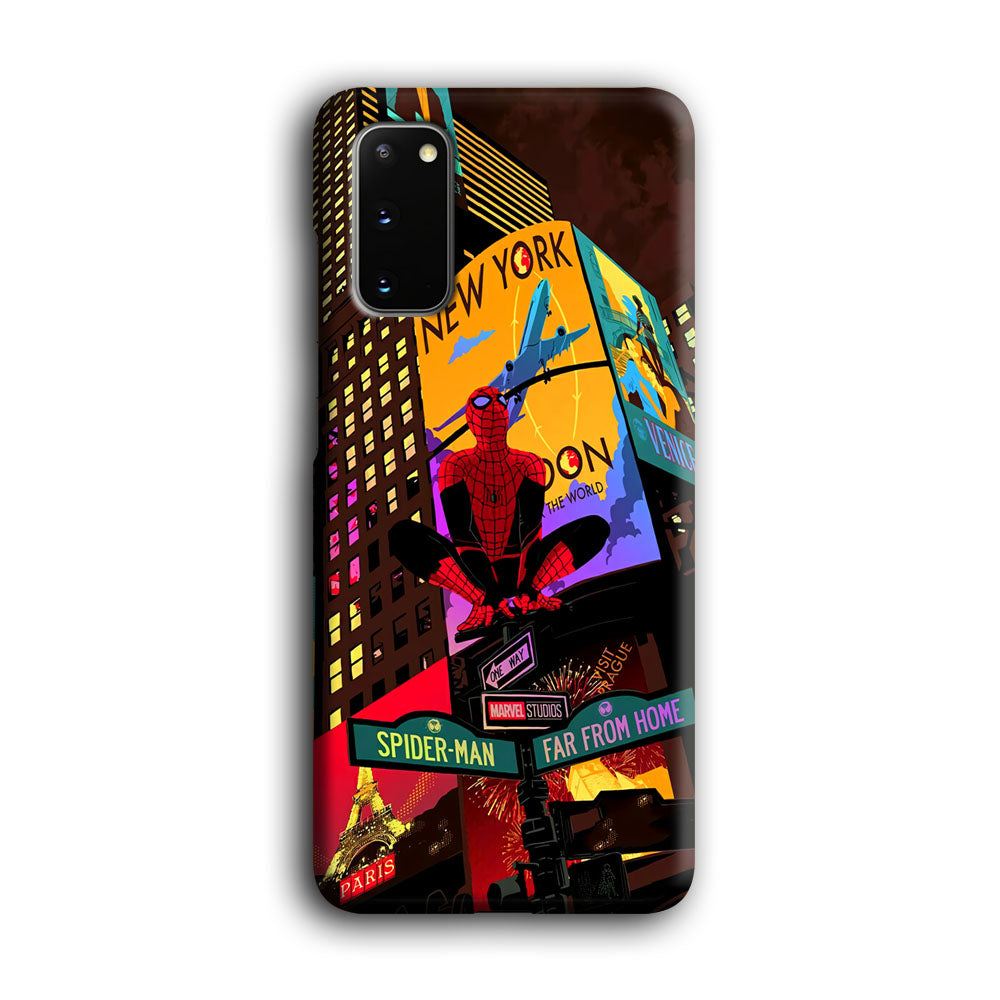 Spiderman Landscape of Night Town Samsung Galaxy S20 Case