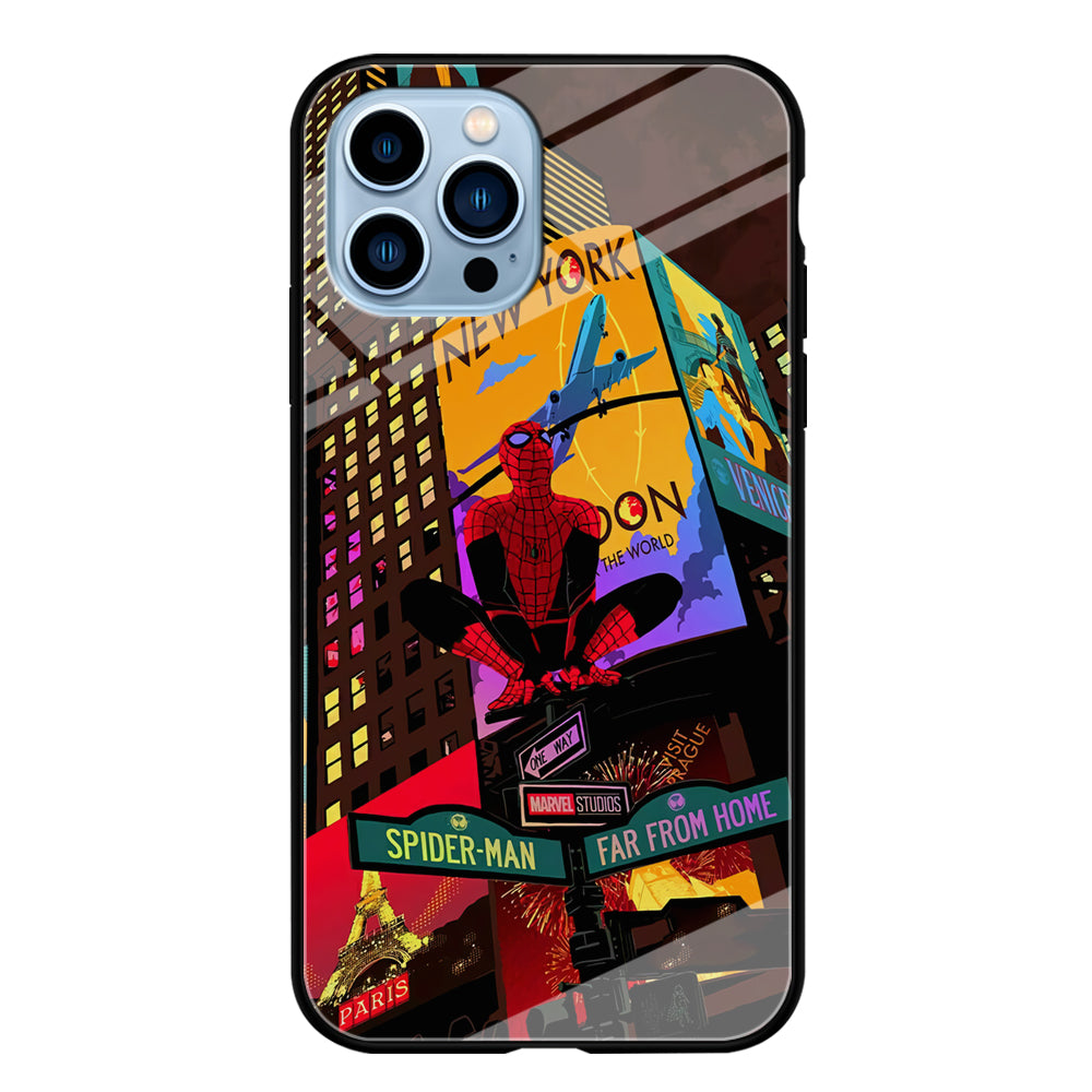 Spiderman Landscape of Night Town iPhone 13 Pro Max Case