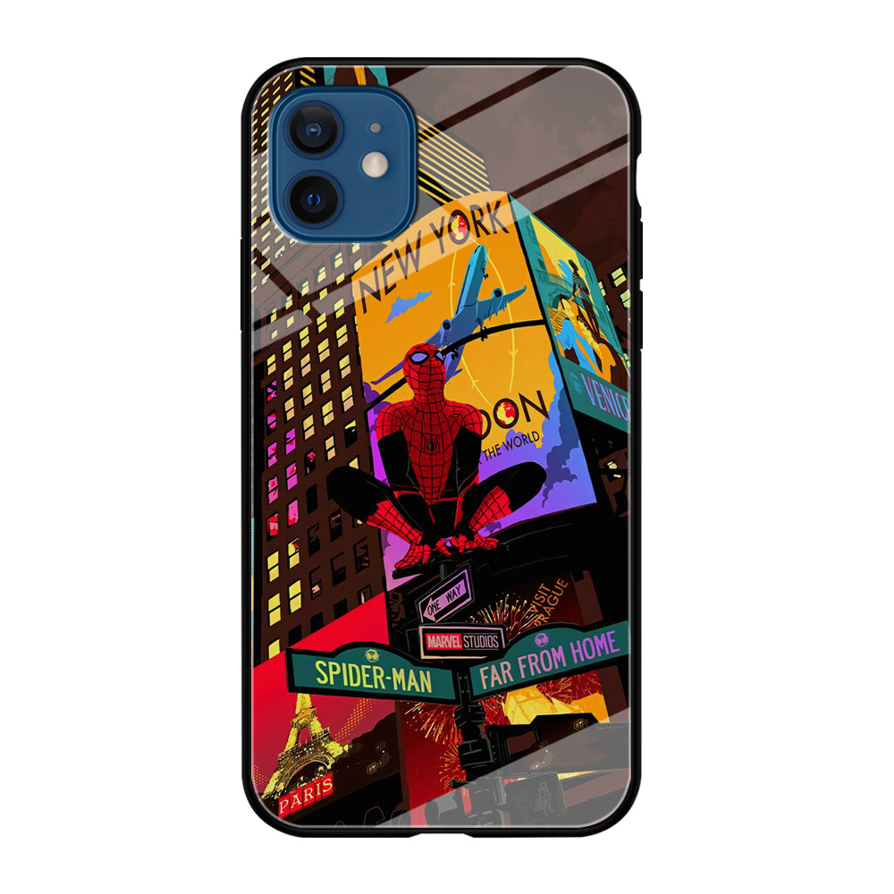 Spiderman Landscape of Night Town iPhone 12 Case