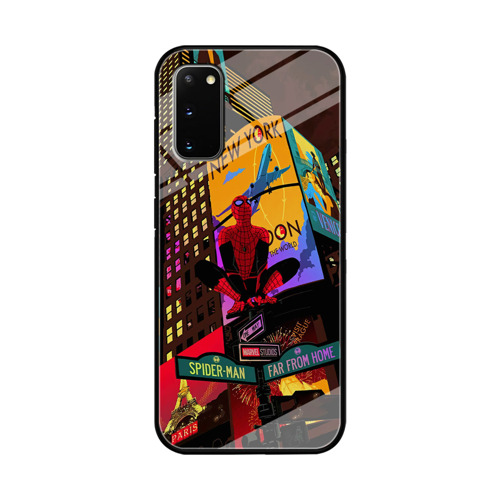 Spiderman Landscape of Night Town Samsung Galaxy S20 Case