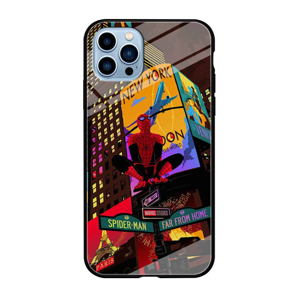 Spiderman Landscape of Night Town iPhone 12 Pro Max Case