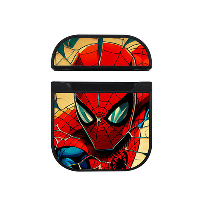 Spiderman Mirror Shards Apple Airpods Case Black