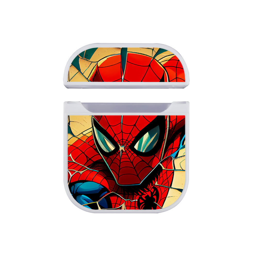 Spiderman Mirror Shards Apple Airpods Case White