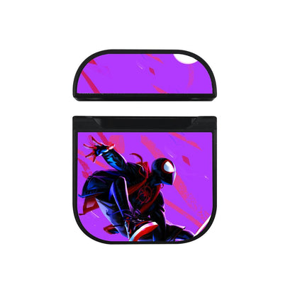 Spiderman Moon Lighting Apple Airpods Case Black