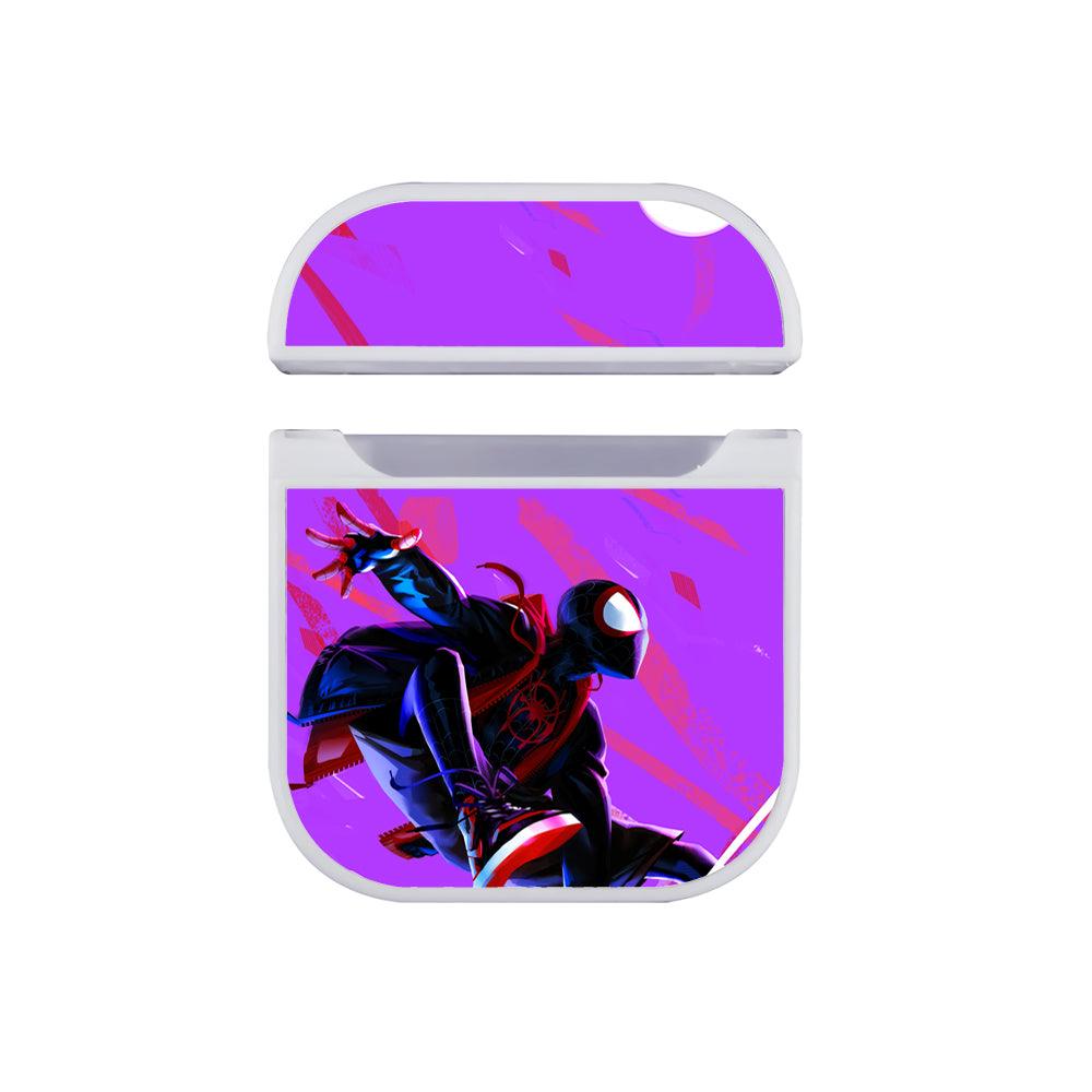 Spiderman Moon Lighting Apple Airpods Case White