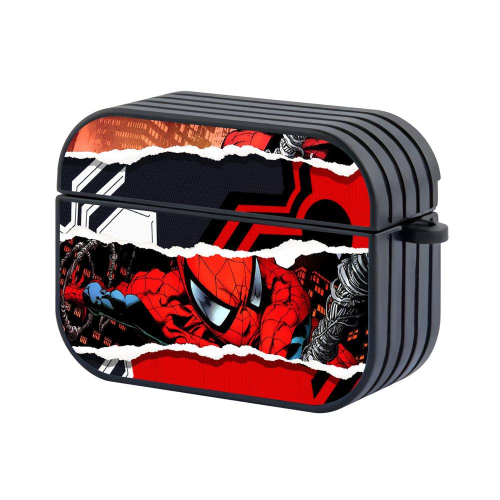 Spiderman Sketch of Action Apple Airpods Pro Case Black