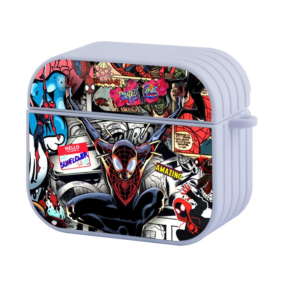 Spiderman The Amazing Comic Fan Art Apple Airpods 4 Case White