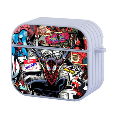 Spiderman The Amazing Comic Fan Art Apple Airpods 4 Case White
