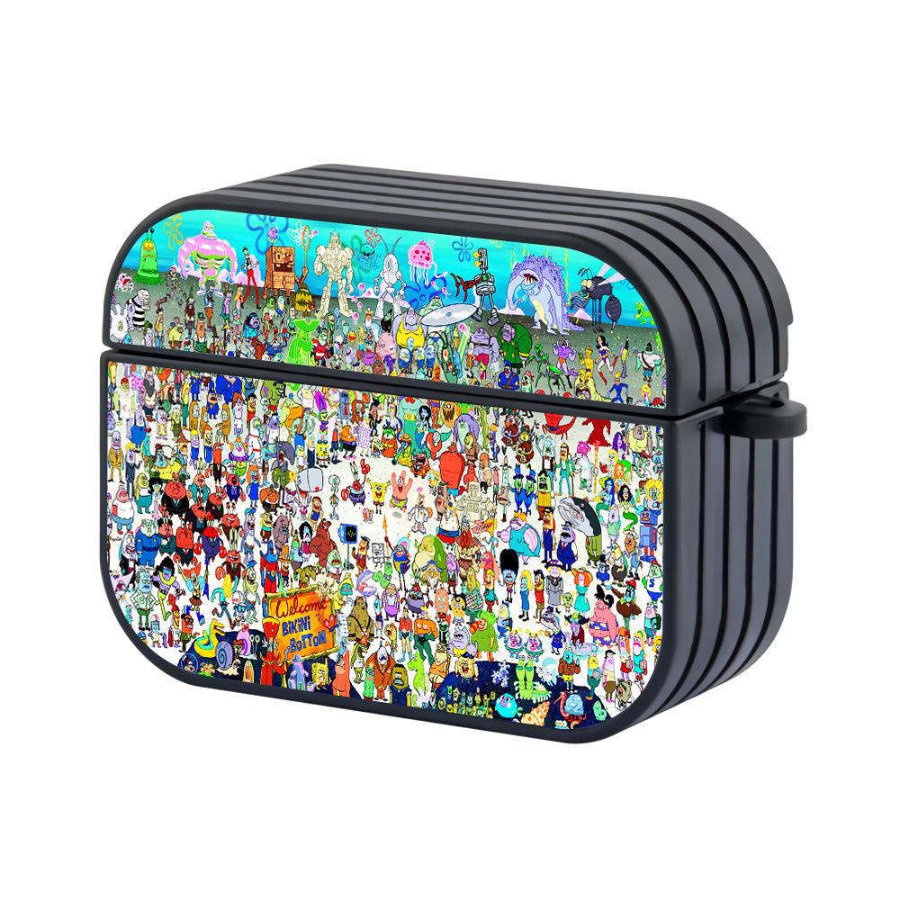SpongeBob Bikini Bottom's Full Characters Apple Airpods Pro Case Black