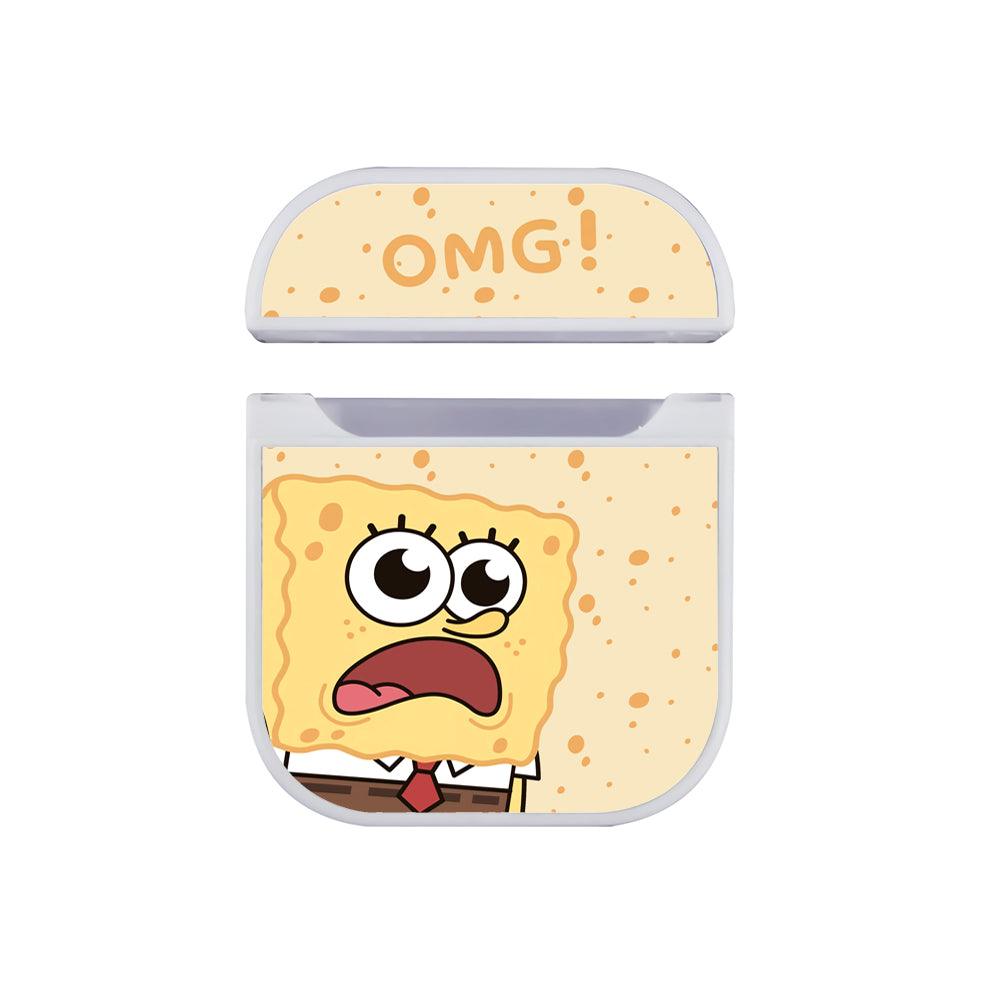 SpongeBob Shocked and Stunned Apple Airpods Case White