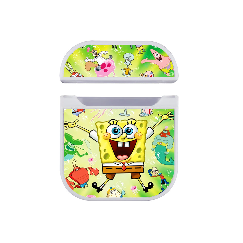 Spongebob All Character Apple Airpods Case White