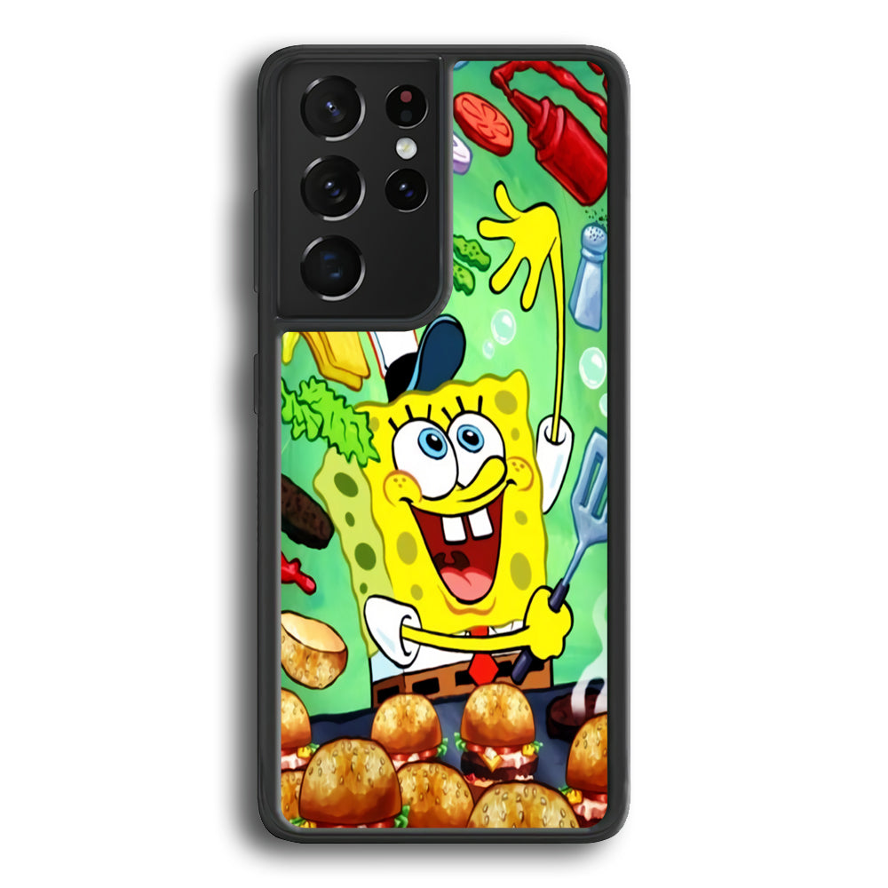 Spongebob Chef job Samsung Galaxy S21 Ultra Case